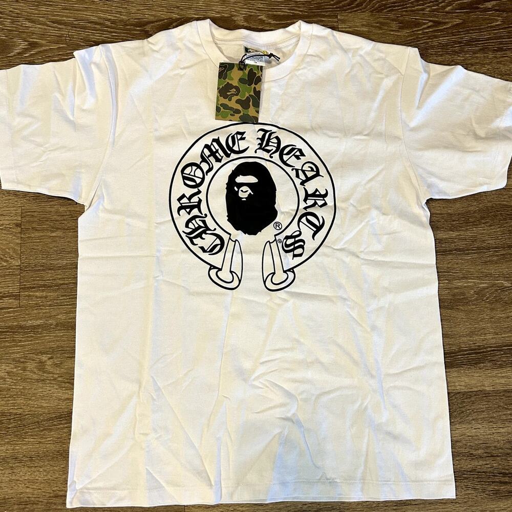 White Bape Chrome Hearts Shirt